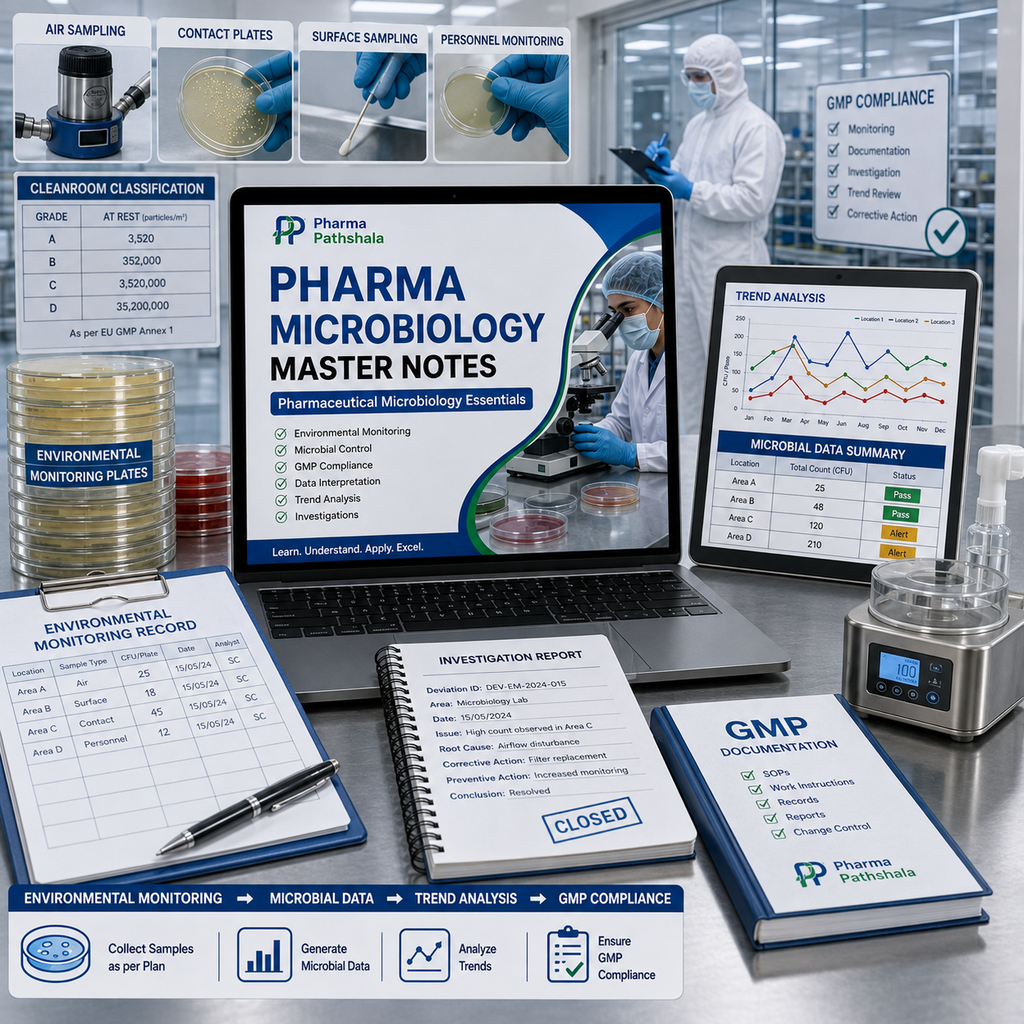 Pharma Microbiology Master Notes – environmental monitoring topics