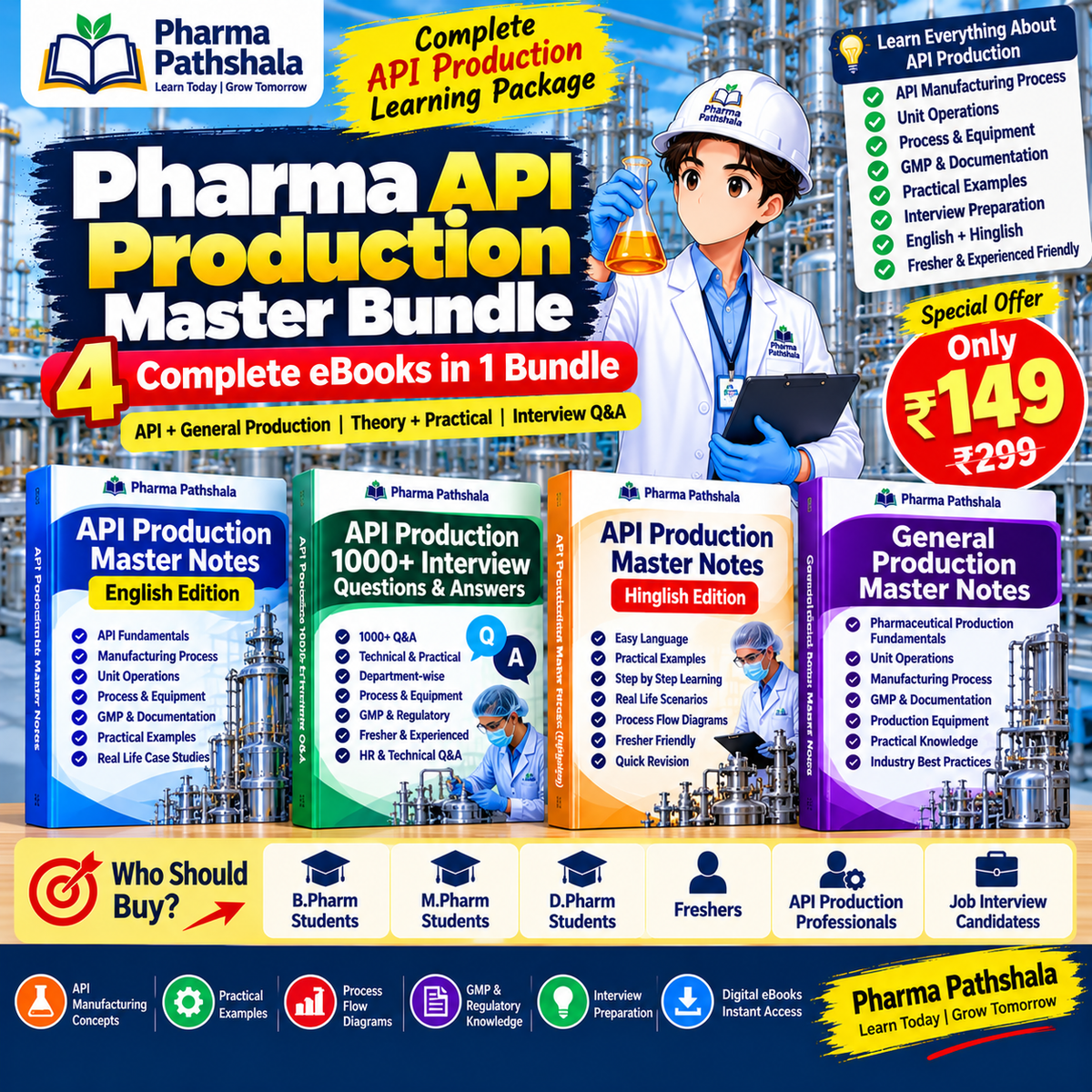 Pharma API Production Master Bundle (4 eBooks) – cover preview