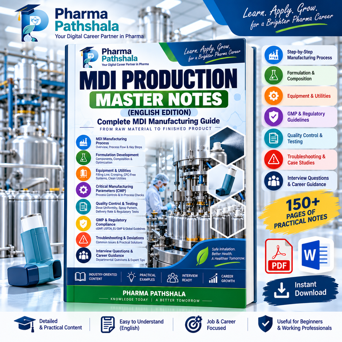 MDI & DPI Production Master Notes – inhalation manufacturing topics