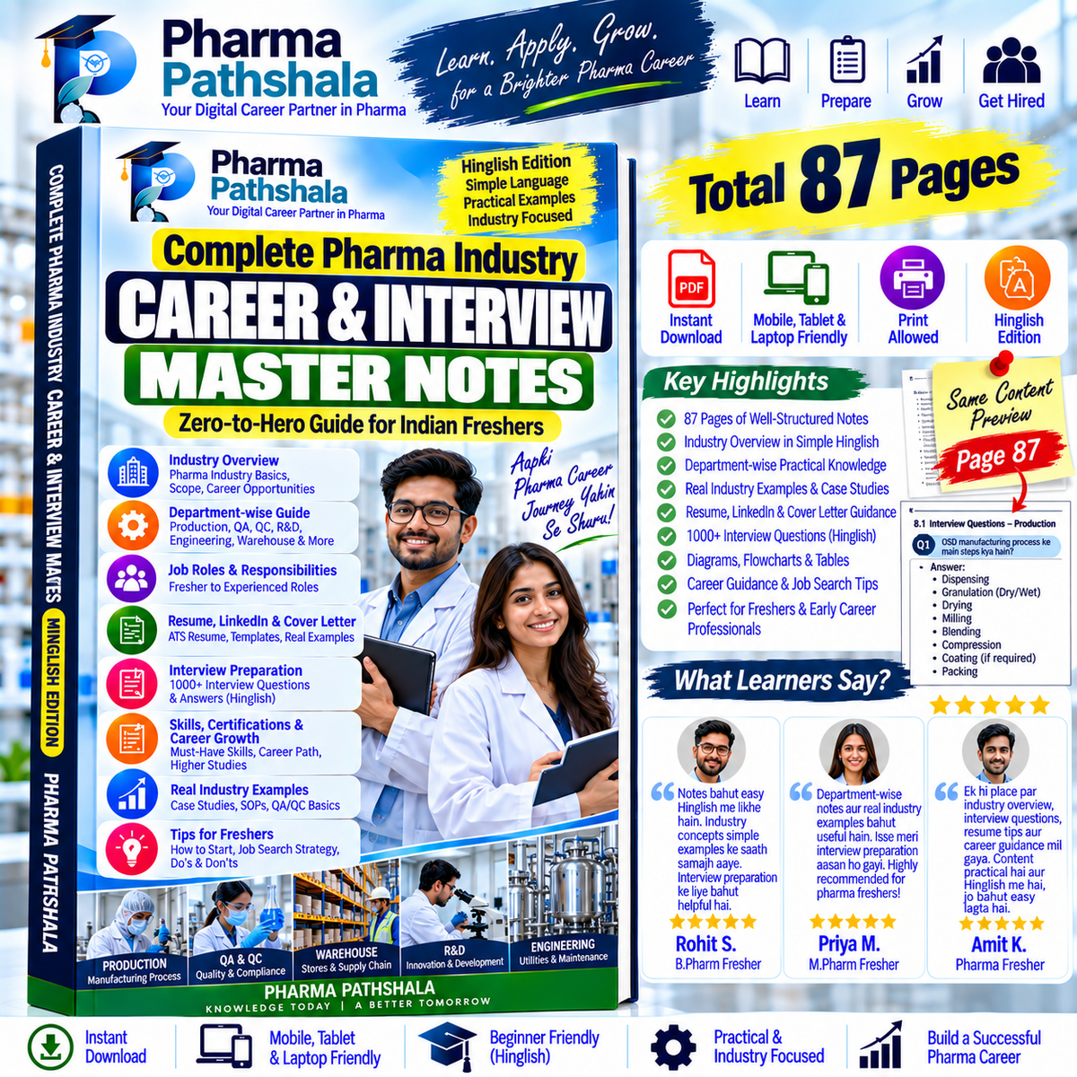 Freshers Career Master Notes – interview preparation preview